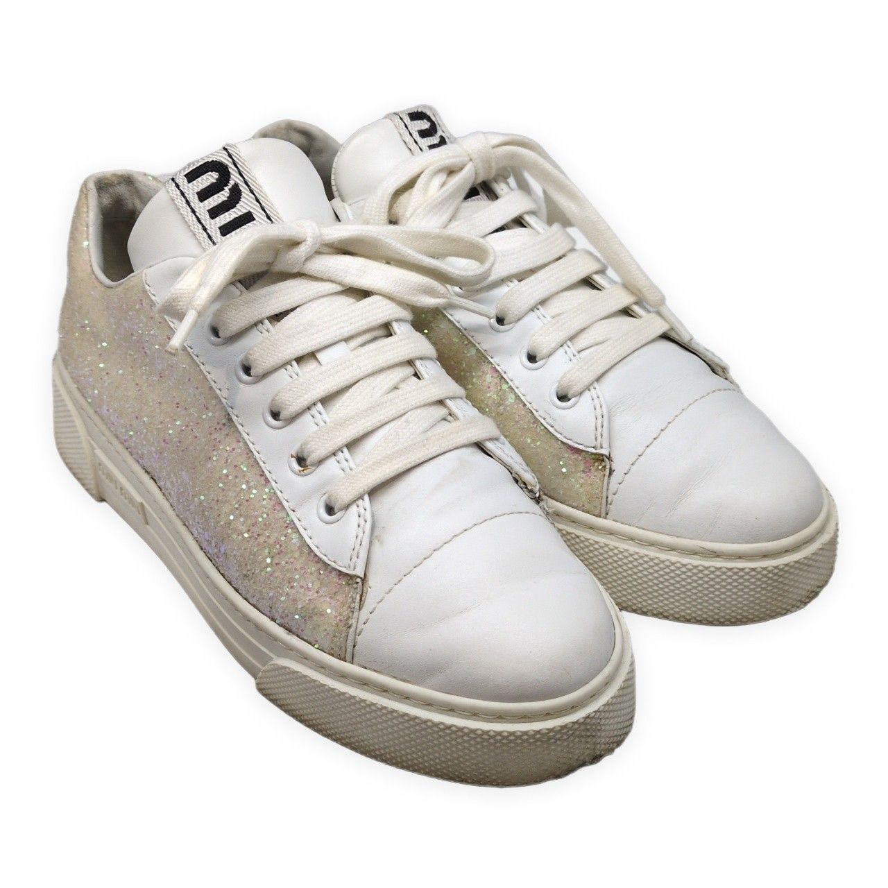 MiuMiu ミュウミュウ グリッター ラメスニーカー ローカット