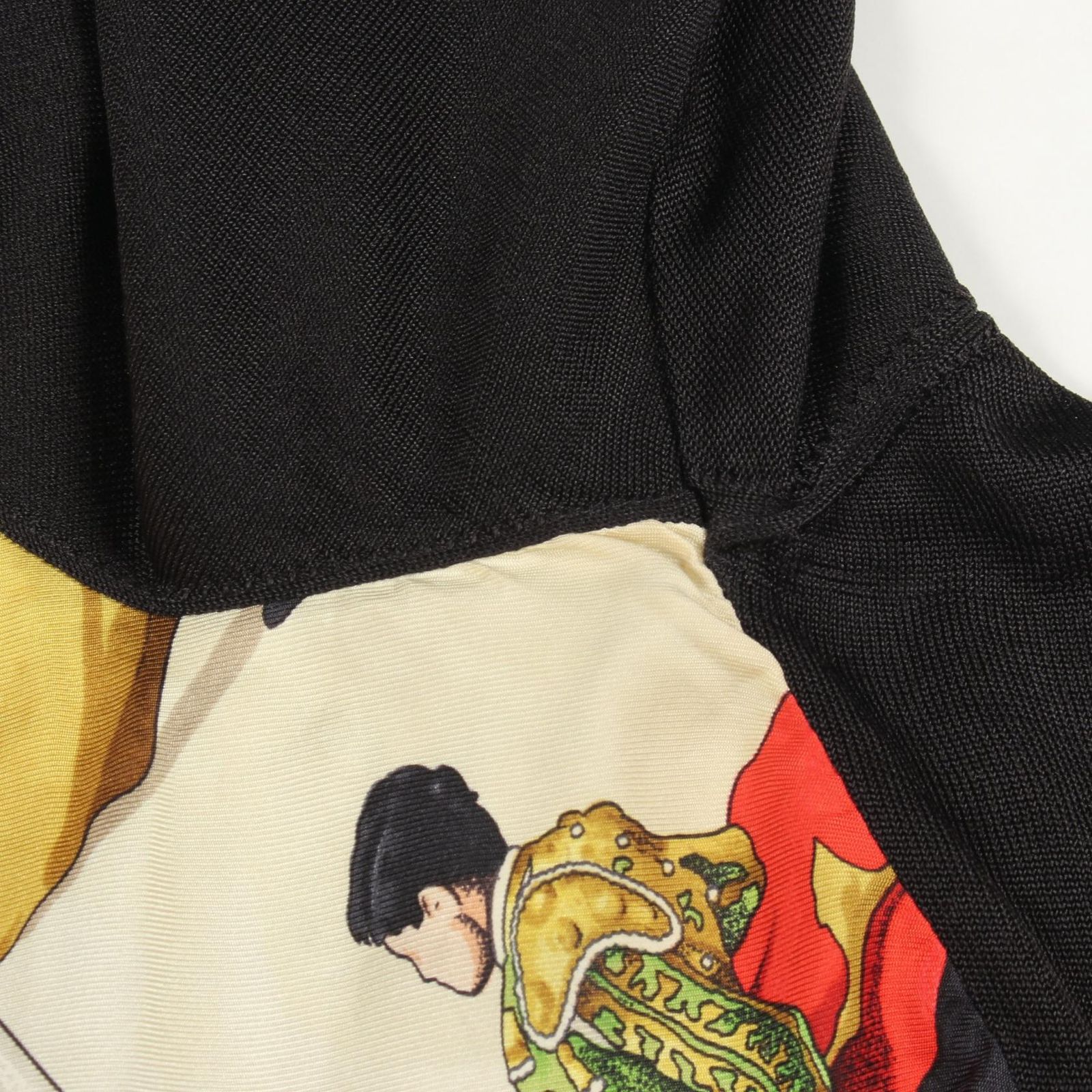 エルメス HERMES ニット PLAZA DE TOROS 切替 半袖 シルク ニット 