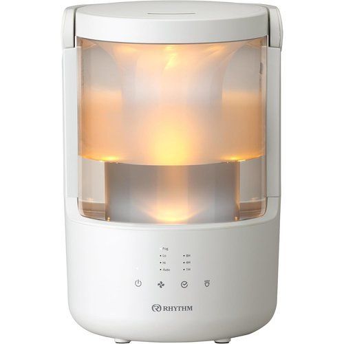 リズム RHYTHM 加湿器 超音波式 2025 アロマ対応 お手入れ簡単 タンク乾燥機能 付き 7畳対応 タンク容量 2L 18時間連続加湿 MIST 250 ライトグレー 9YYA64RH08