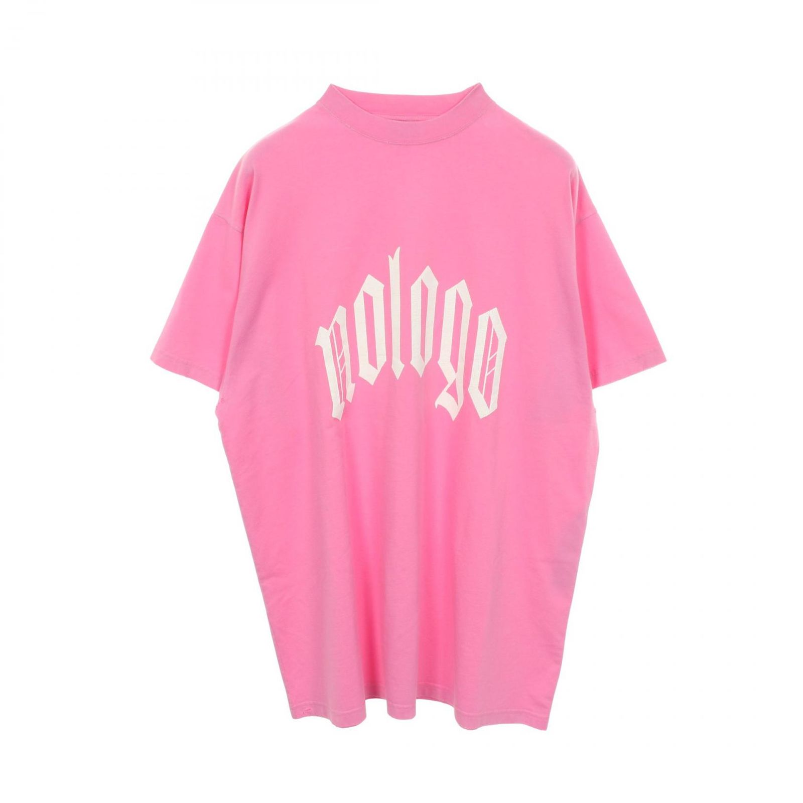 バレンシアガ BALENCIAGA 半袖Tシャツ ロゴプリント オーバーサイズ ダメージ加工 コットン Tシャツ ユニセックス Used A