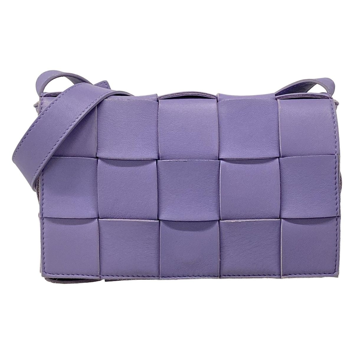 BOTTEGA VENETA(ボッテガヴェネタ) ショルダーバッグ カセット パープル レザー