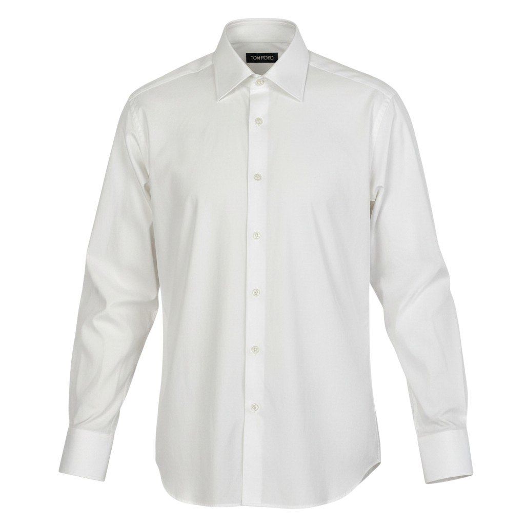 TOM FORD ホワイト ワイシャツ 39 9f5① TOM FORD トムフォード 長袖シャツ コットンシャツ 39-15 1/2