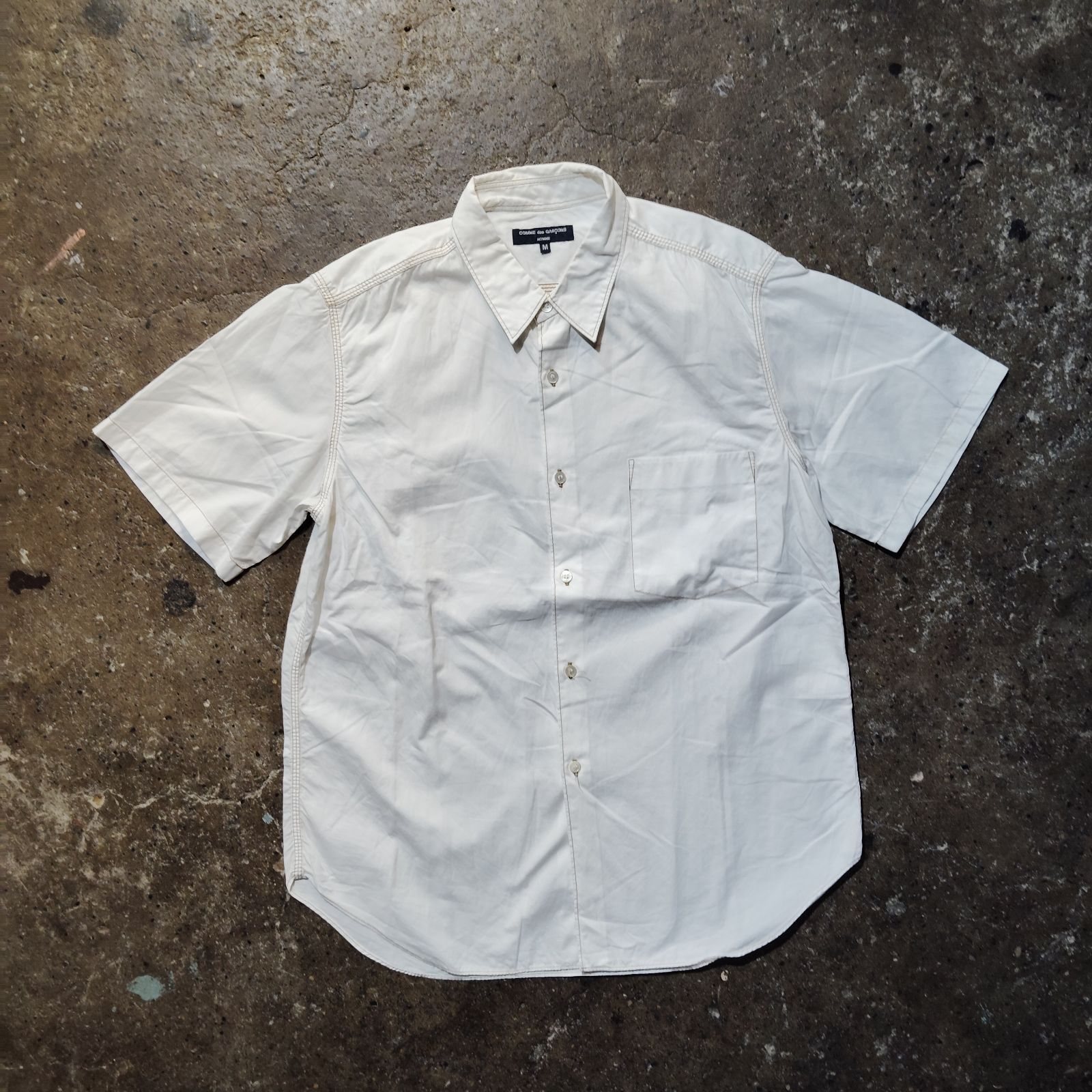 【COMME des GARCONS HOMME】希少 2006 シャツ S COMME des GARCONS 06ss ステッチデザインシャツ コムデギャルソンオム