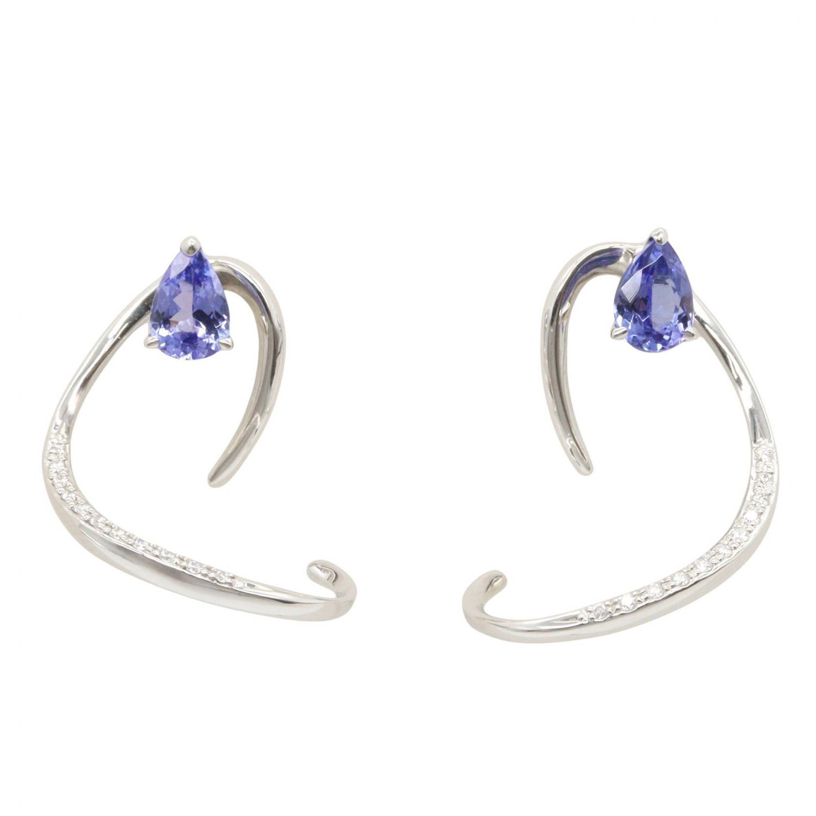 スタージュエリー STAR JEWELRY ピアス タンザナイト ダイヤ ピアス Pt950プラチナ ダイヤモンド タンザナイト ダイヤ ピアス レディース Used A