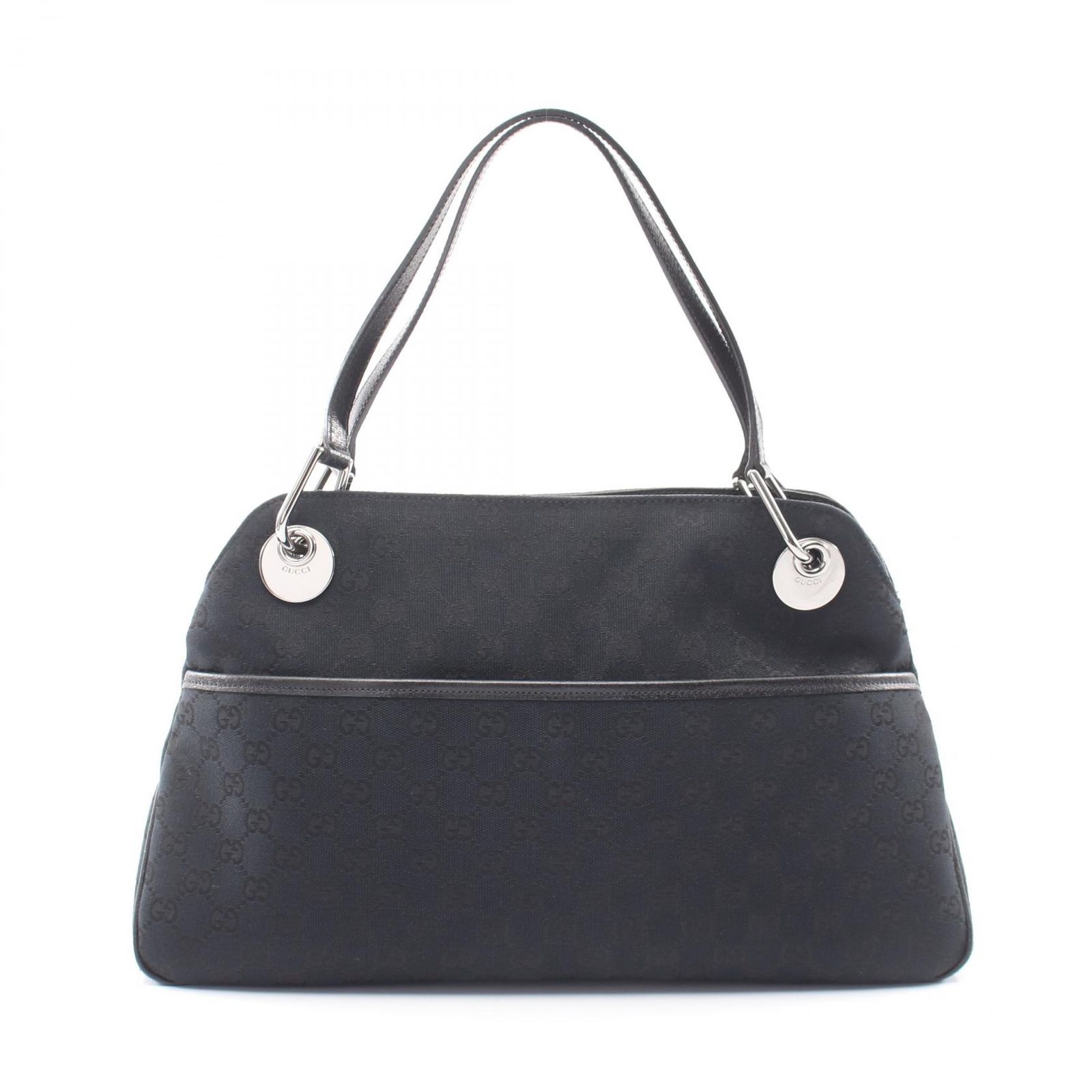 グッチ GUCCI ショルダーバッグ GGキャンバス 121023 ブラック キャンバス レザー ショルダーバッグ レディース Used A