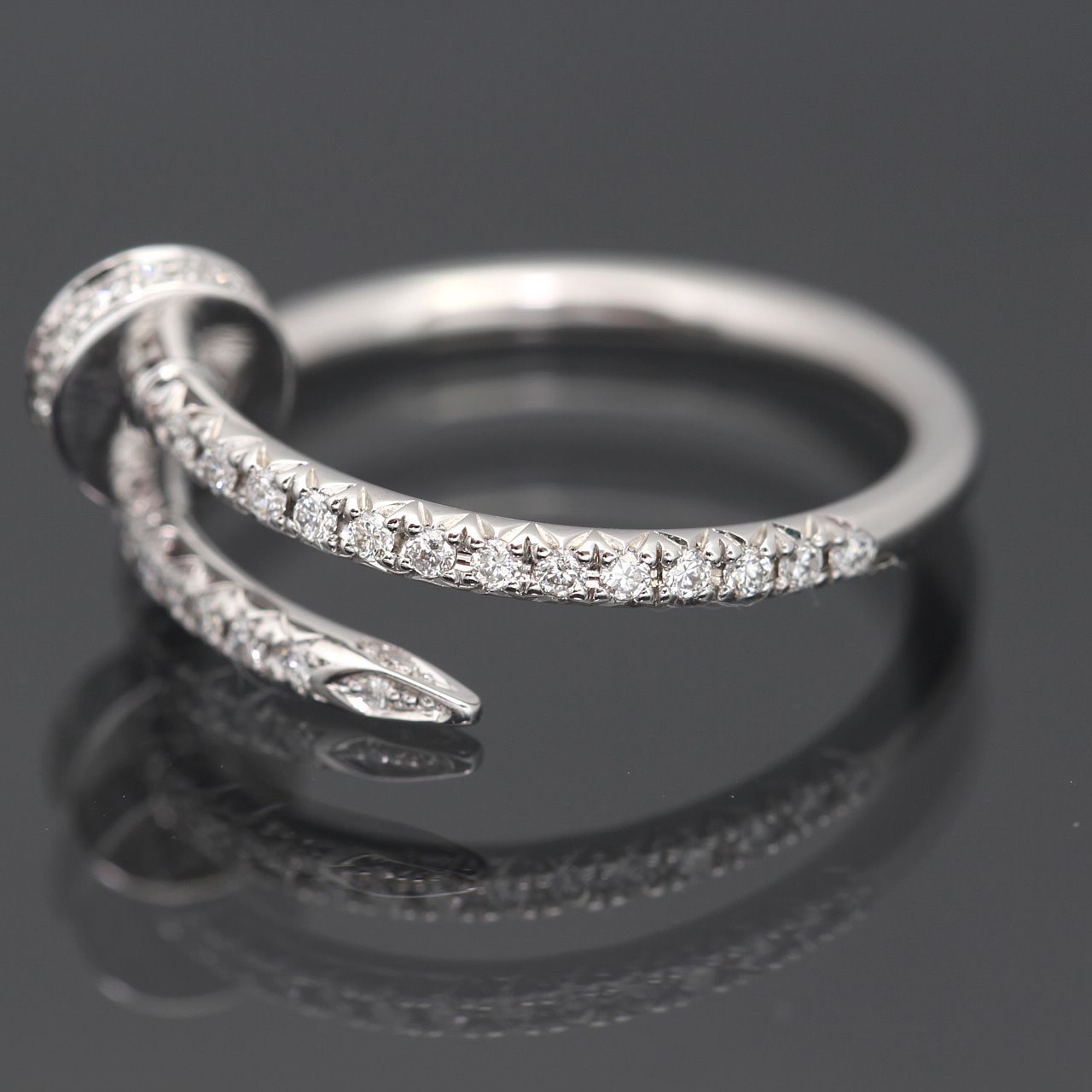 美品 カルティエ Cartier ジュストアンクル SM リング 750WG サイズ50 