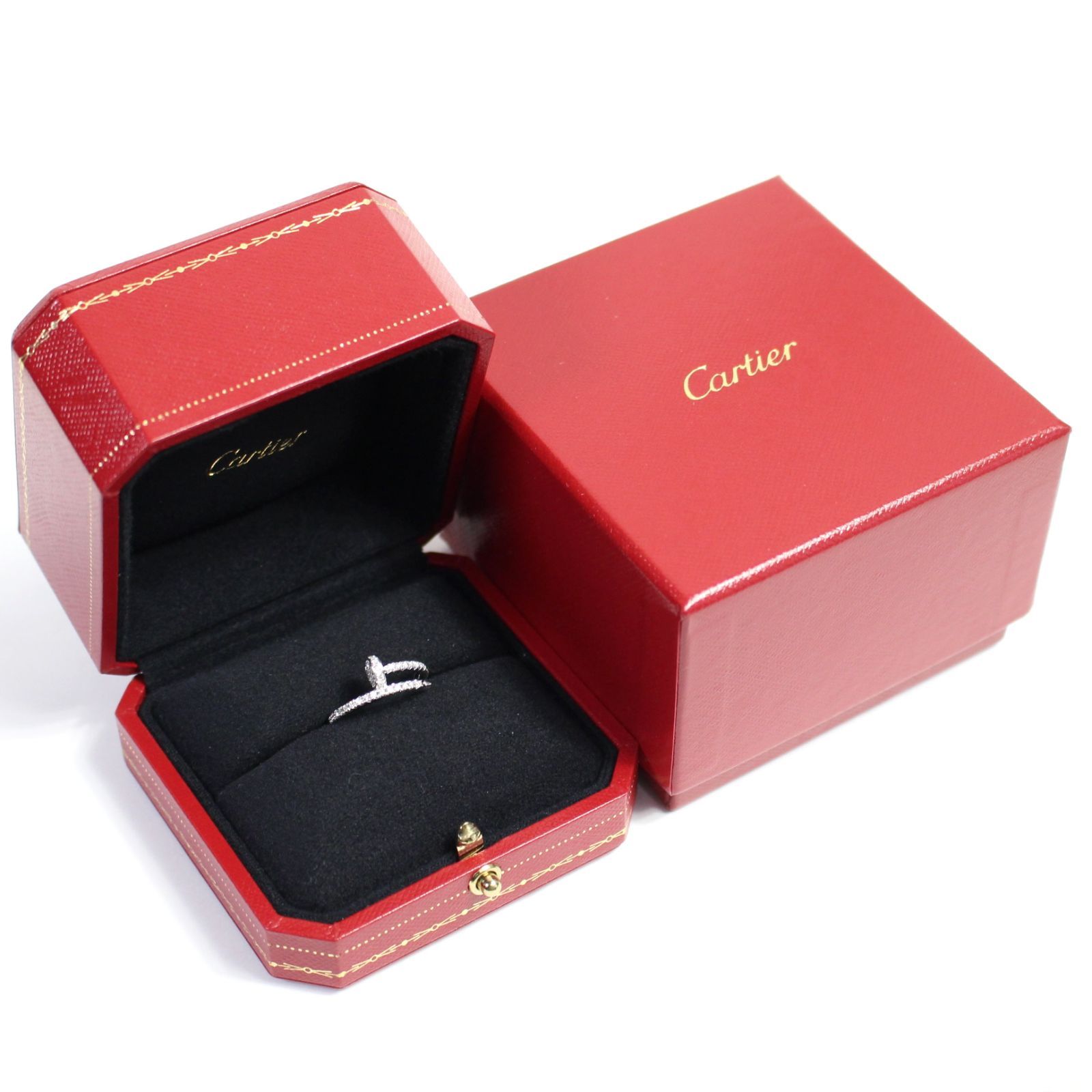 美品 カルティエ Cartier ジュストアンクル SM リング 750WG サイズ50 