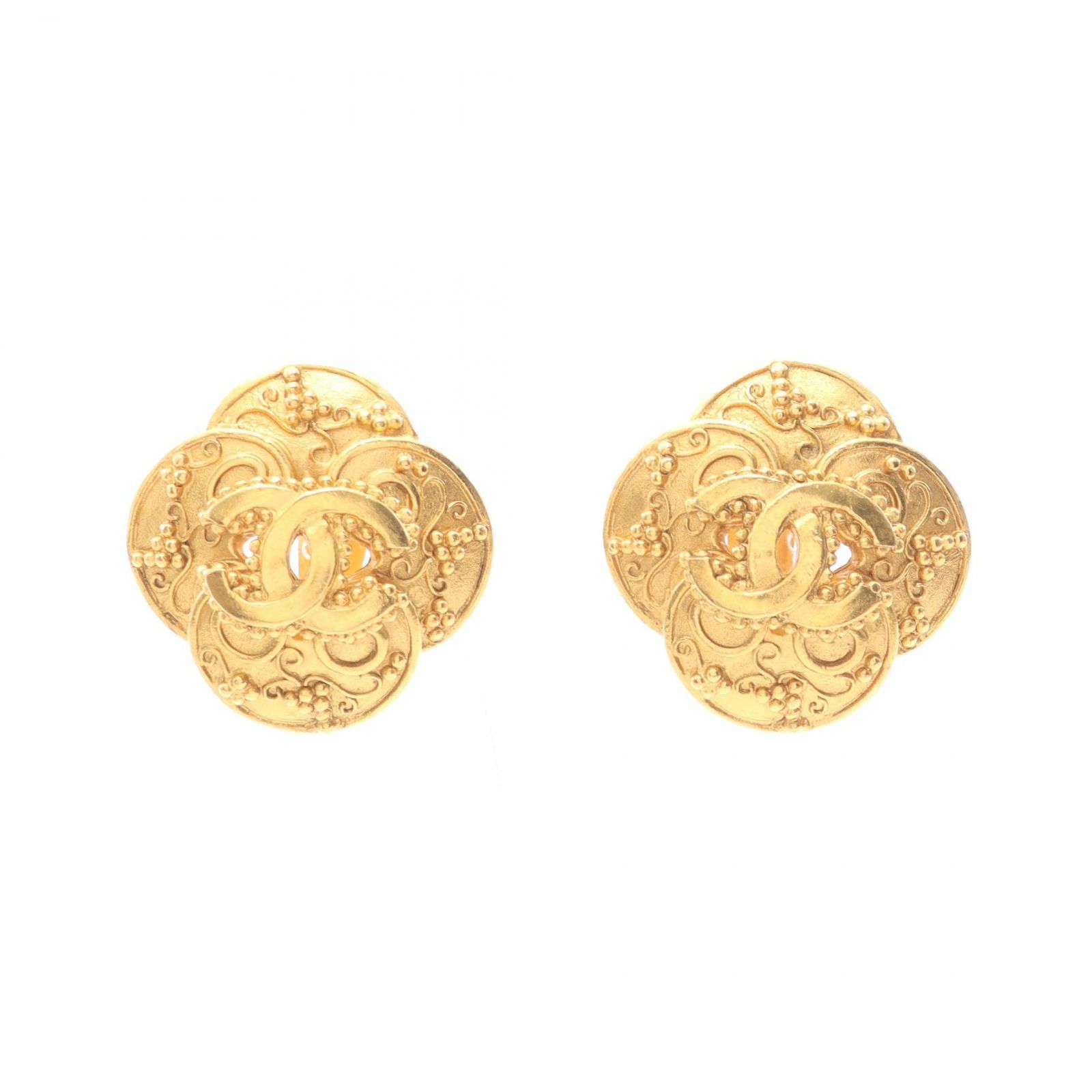 シャネル CHANEL イヤリング ココマーク フラワー GP（ゴールドメッキ） イヤリング レディース Used A