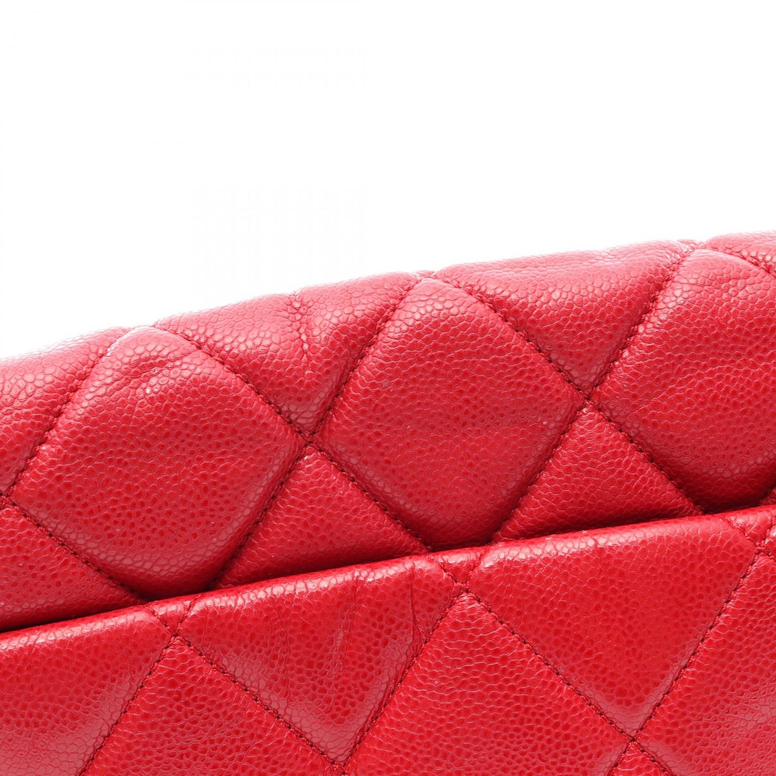シャネル CHANEL ショルダーバッグ マトラッセ ラージ レッド キャビア