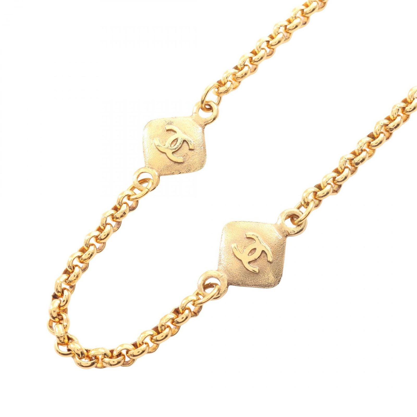 シャネル CHANEL ネックレス ココマーク ダイヤモンドシェイプ GP（ゴールドメッキ） ネックレス レディース Used A
