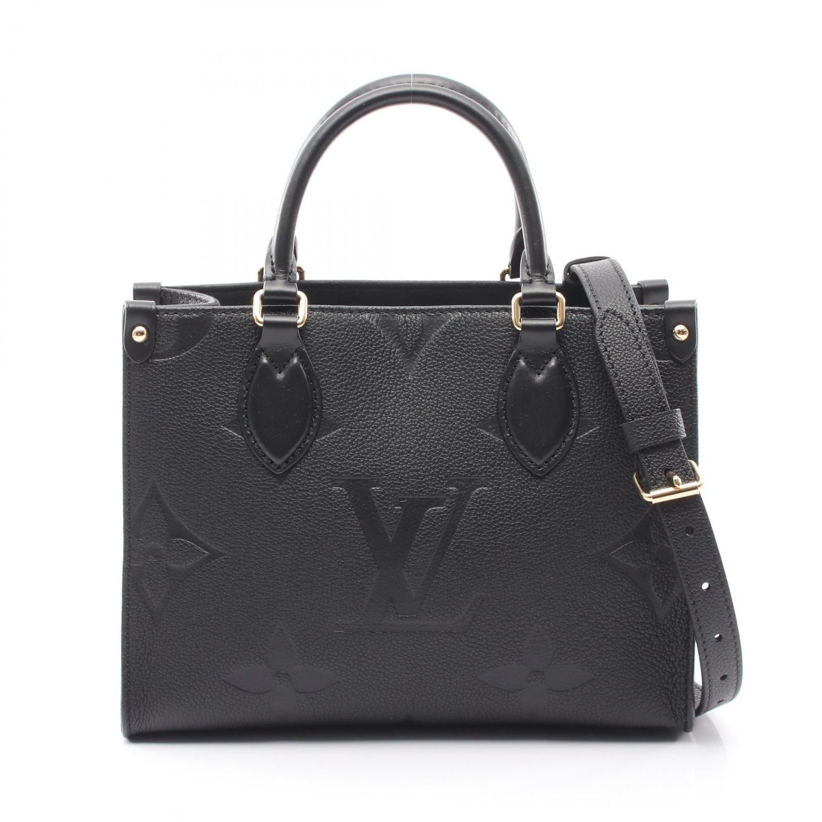 ルイ・ヴィトン LOUIS VUITTON ハンドバッグ オンザゴーPM 2WAY M45653 ノワール レザー オンザゴーPM レディース Used A