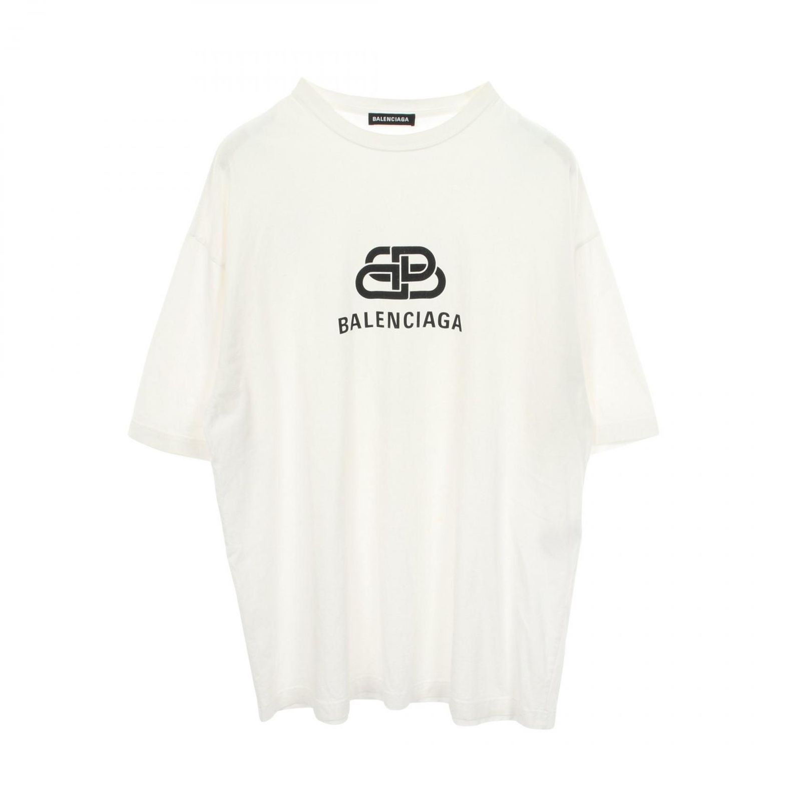 バレンシアガ BALENCIAGA 半袖Tシャツ BBロゴ コットン Tシャツ メンズ Used B