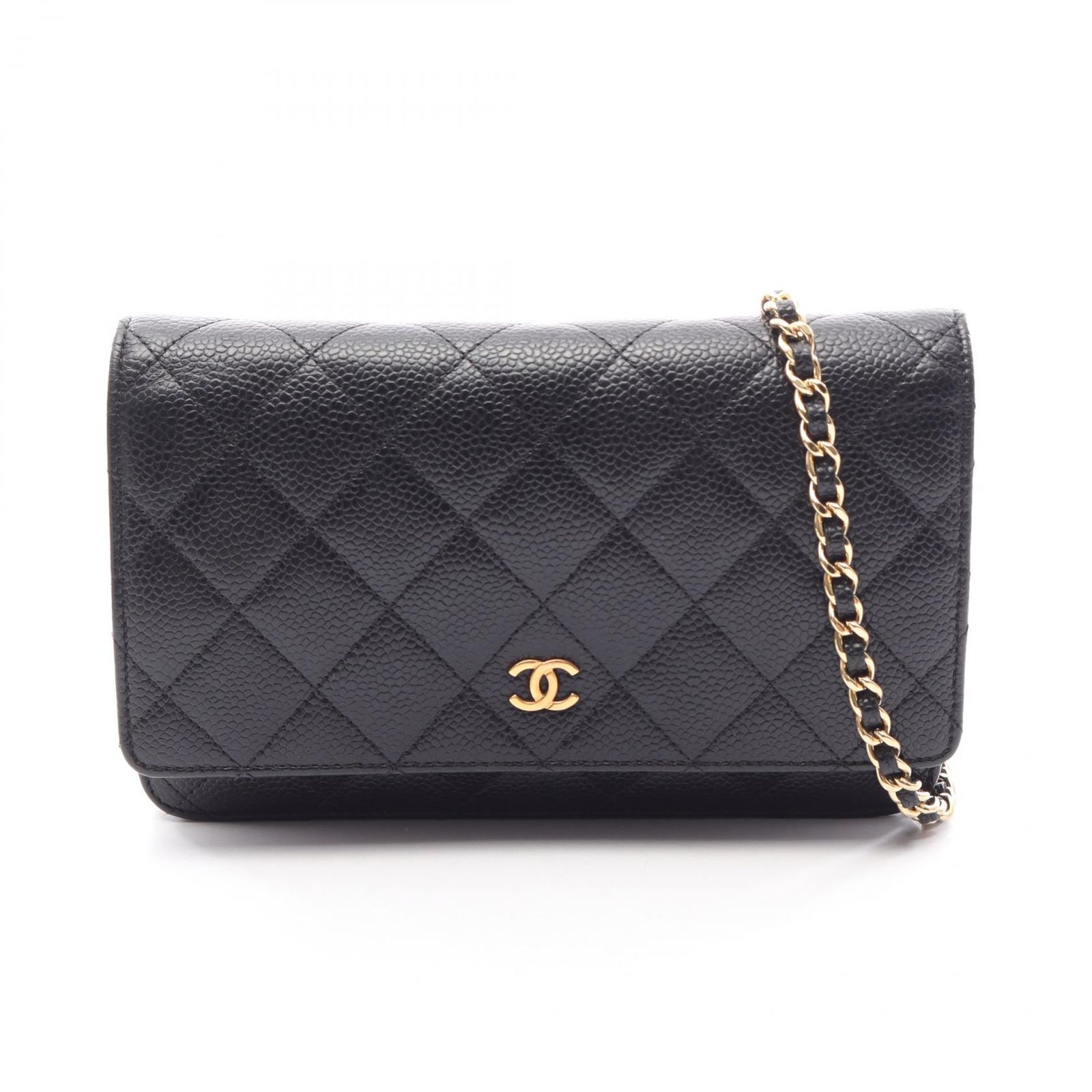 シャネル CHANEL ショルダーバッグ マトラッセ AP0250 ブラック カーフ（牛革） マトラッセ チェーンウォレット レディース Used B