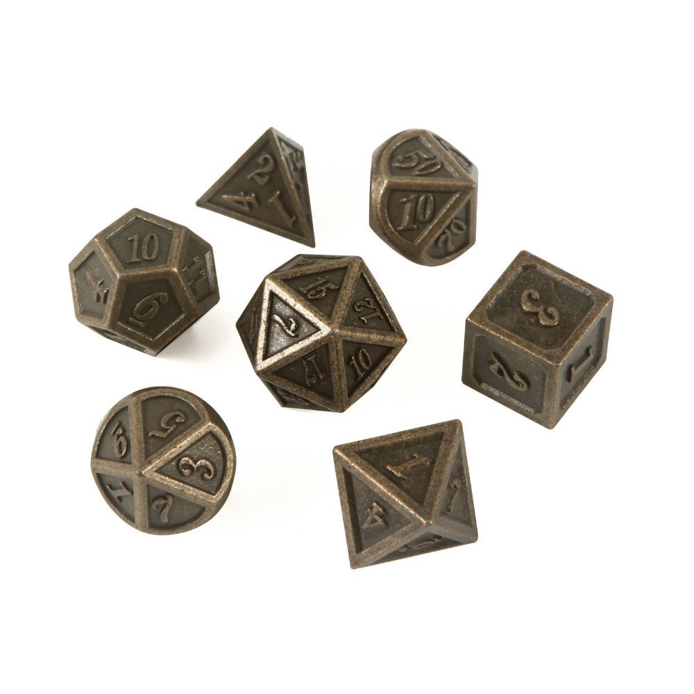 多面ダイス 7点 ダイスセット TRPG サイコロ 7個セット D&D対応 メタル