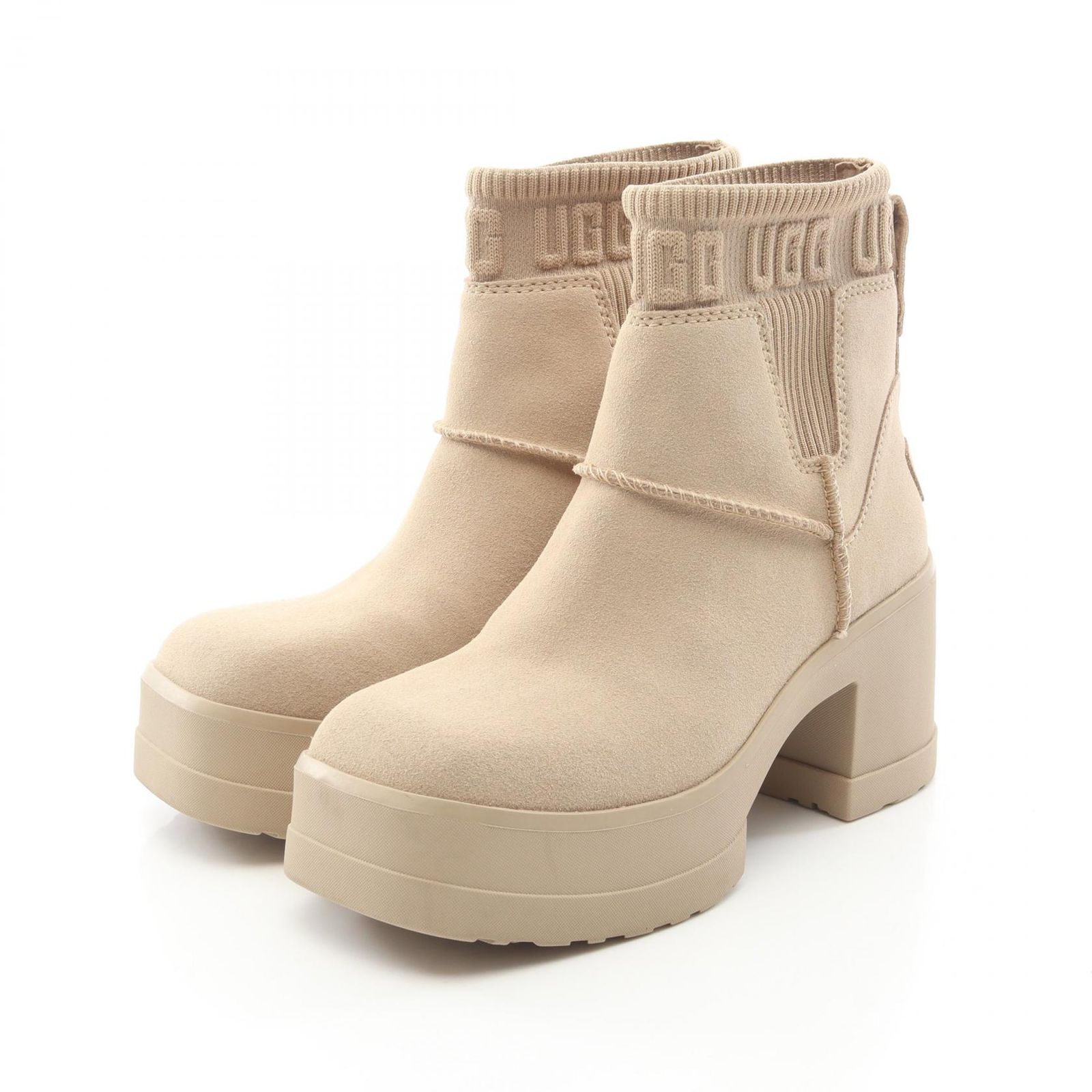 アグ UGG ブーツ Moxy Chelsea 1173724 ベージュ スウェード Moxy Chelsea ブーツ スエード ベージュ レディース Used A