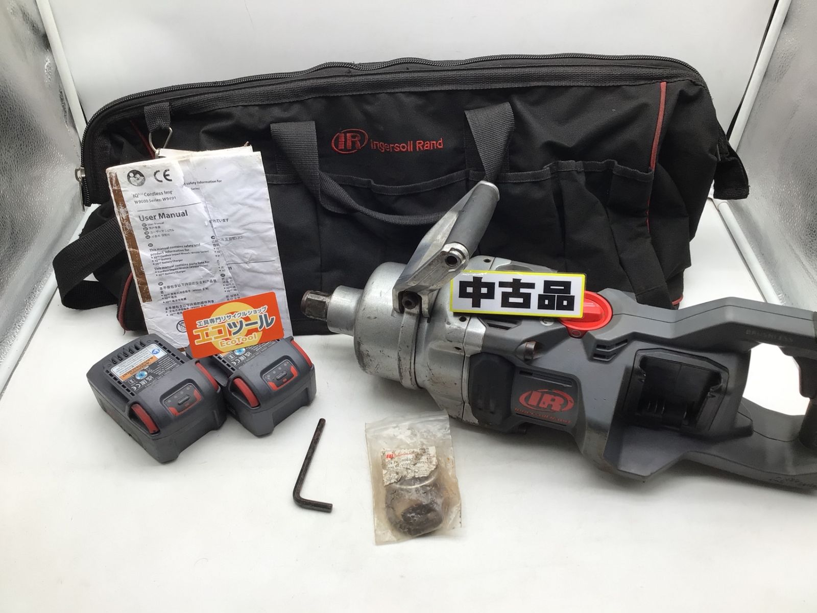 【中古品】IngersollRand/インガソールランド W9491 充電器なしハイトルクコードレスインパクトレンチ//25.4sq 1インチ/バッテリー×2 IQV… [IT_GTTM2][笠寺][M04]