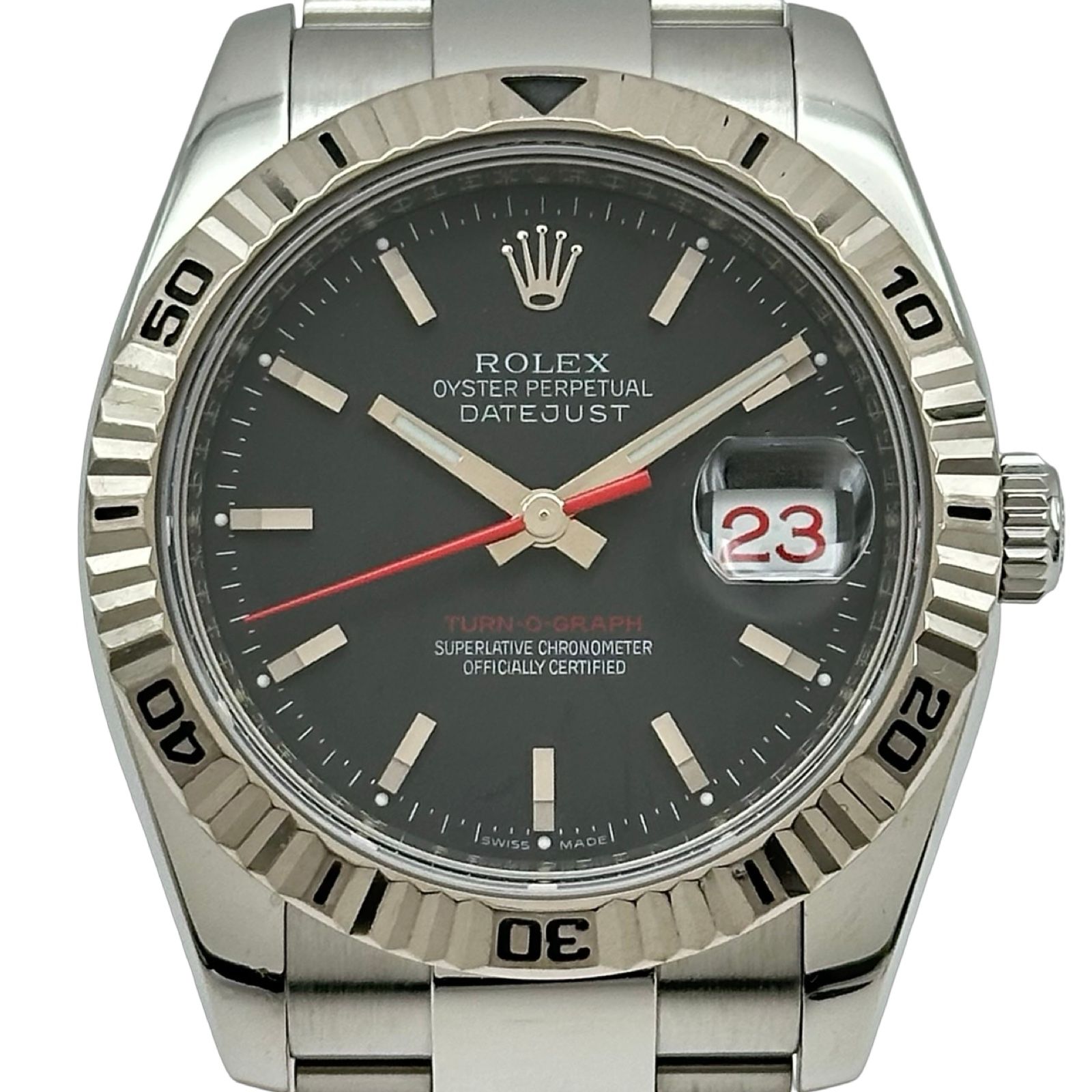 ロレックス ROLEX ターノグラフ 116264 ブラック ホワイトゴールド/ステンレススチール 自動巻き メンズ 腕時計