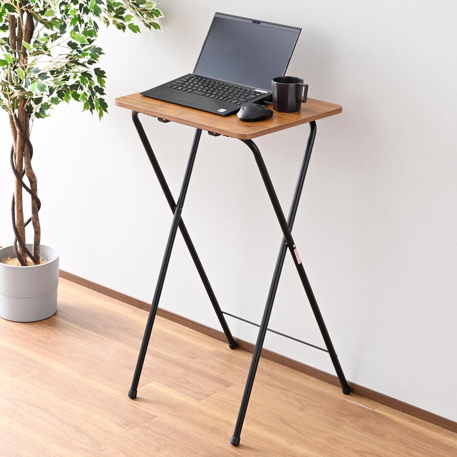 アンティークブラウン/ブラック 完成品 幅50×奥行52×高さ90cm メラミン