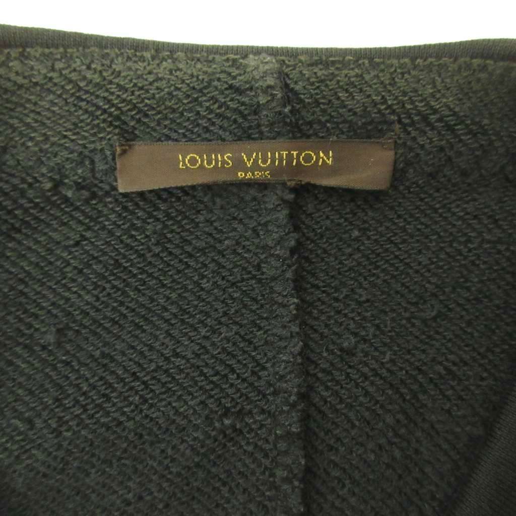 ルイヴィトン LOUIS VUITTON ペプラム ジャケット スウェット トレーナー ダブルジップ 長袖 黒 ブラック 0604 ☆AA★