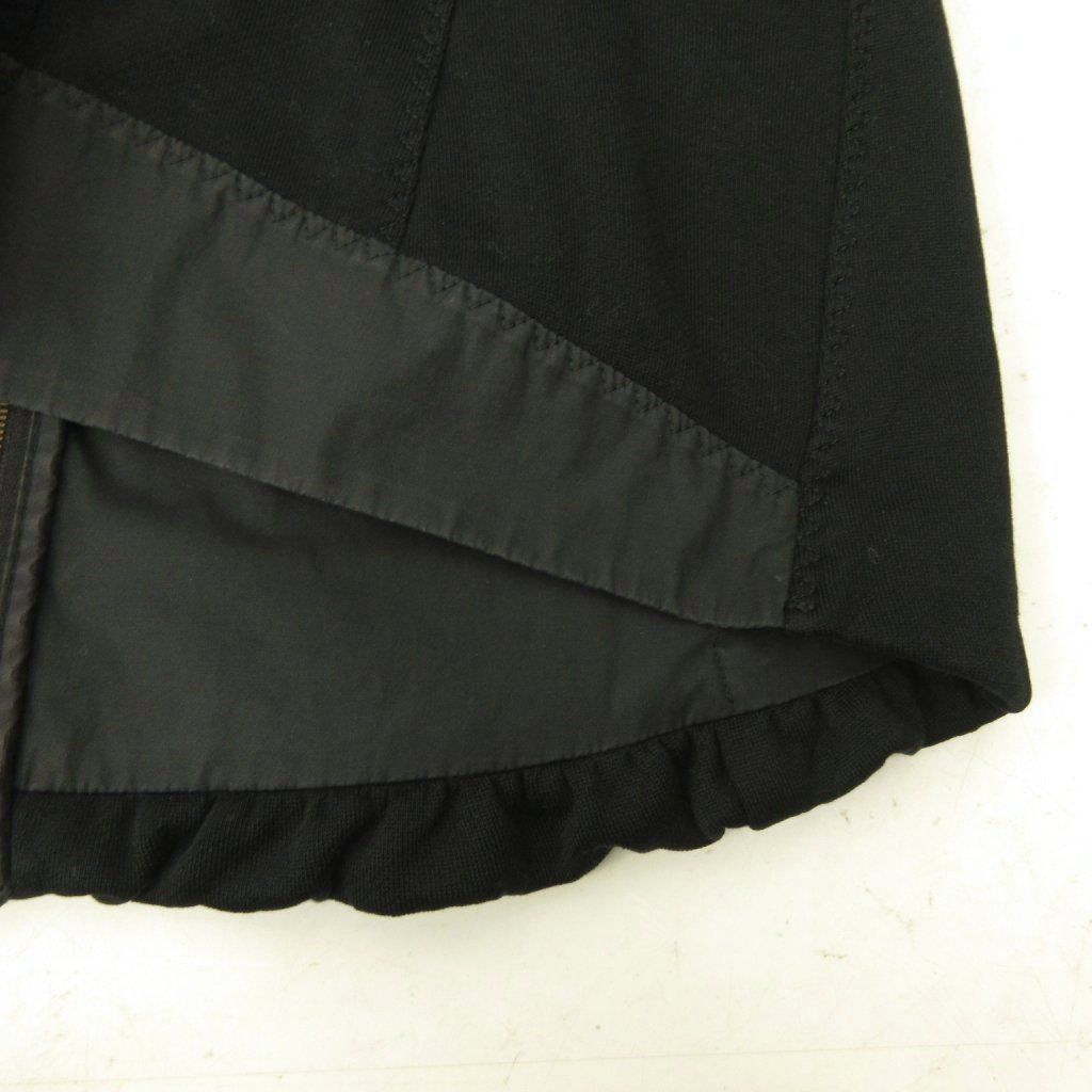 ルイヴィトン LOUIS VUITTON ペプラム ジャケット スウェット トレーナー ダブルジップ 長袖 黒 ブラック 0604 ☆AA★