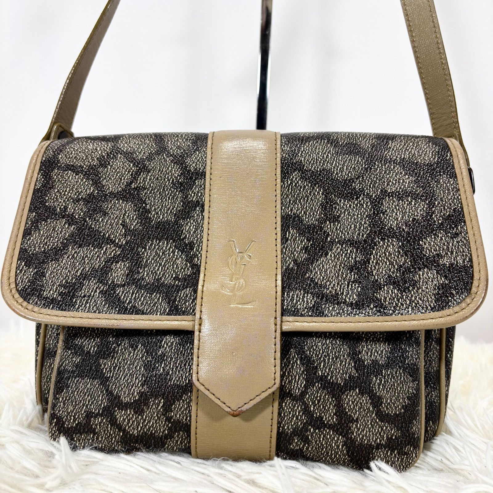 イヴサンローラン YVES SAINTLAURENT ショルダーバッグ ゼブラ柄