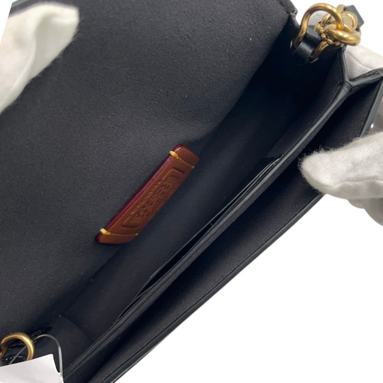 COACH タビー チェーン クロスボディ バッグ 19 CBF14 ブラック 黒 
