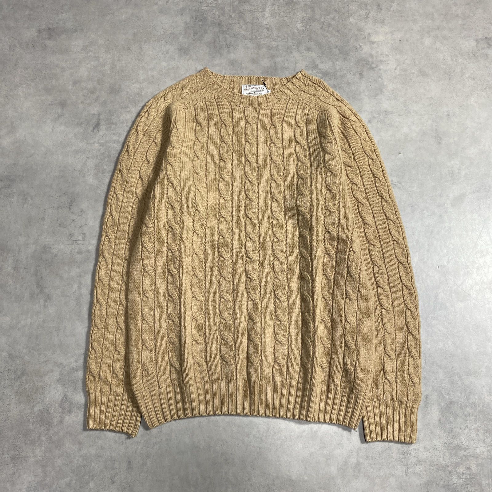 GQ5744◇INVERALLAN：ニットセーター◇38◇ベージュ系 インバーアラン 