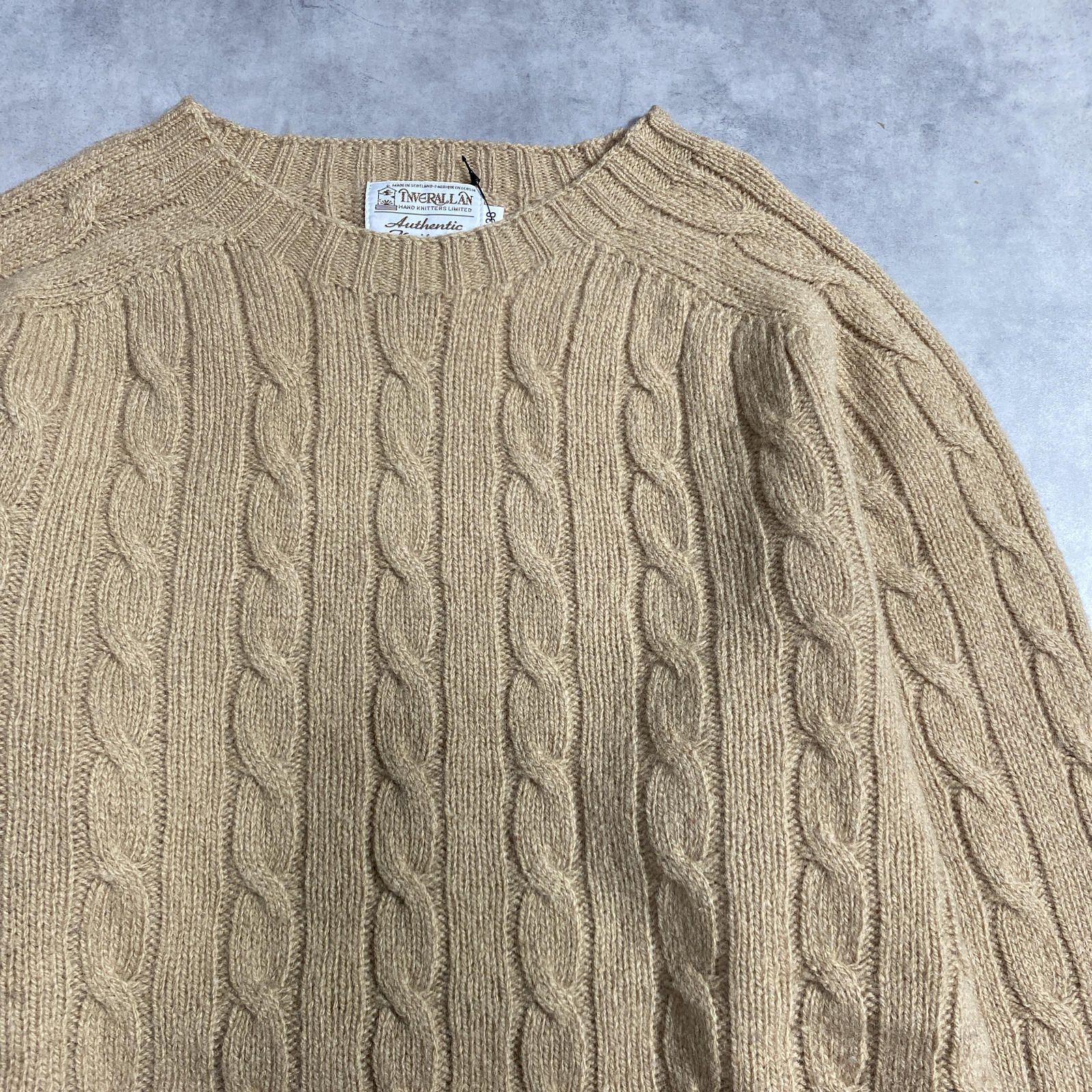 GQ5744◇INVERALLAN：ニットセーター◇38◇ベージュ系 インバーアラン 