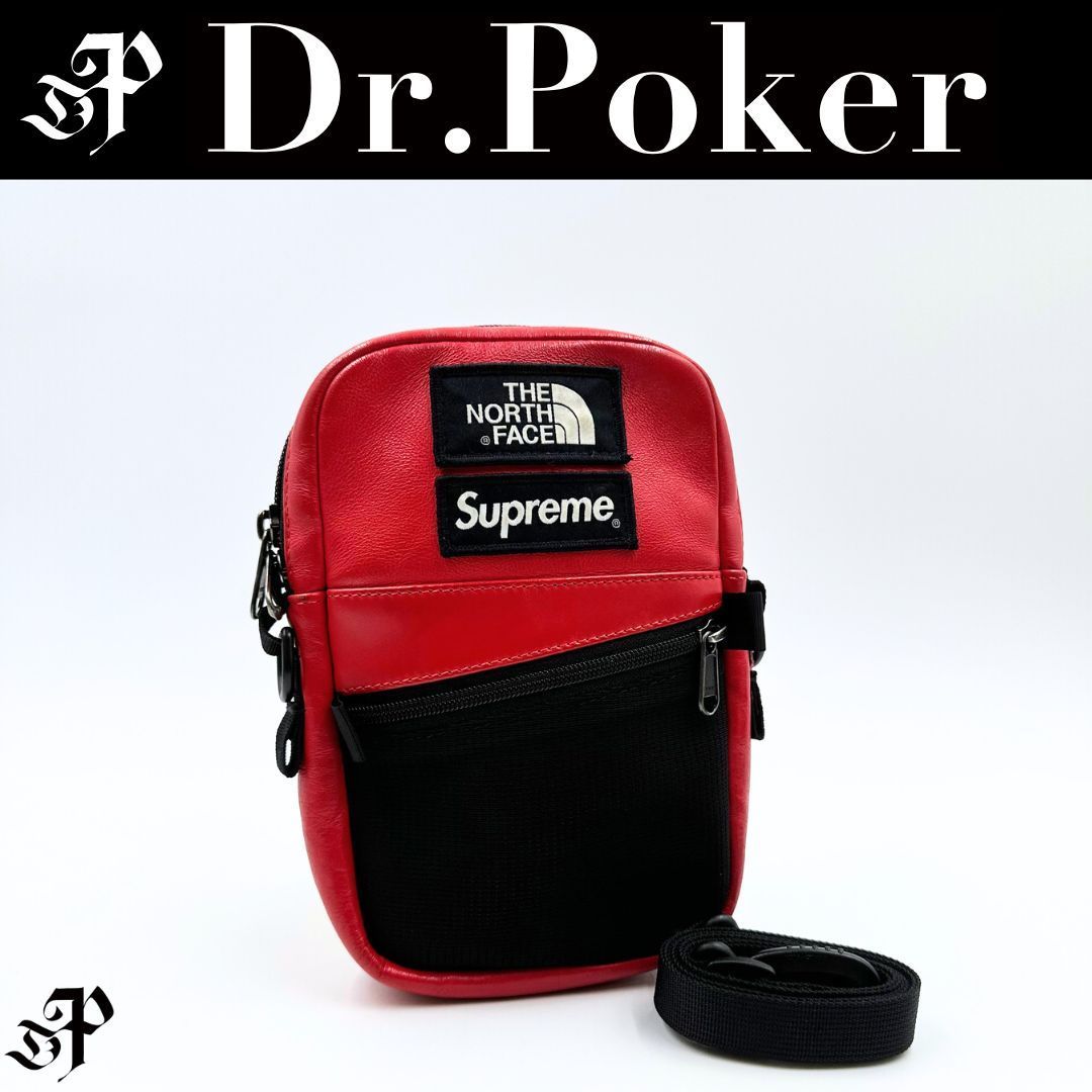 美品】Supreme 18FW Supreme × THE NORTH FACE レザー ショルダー