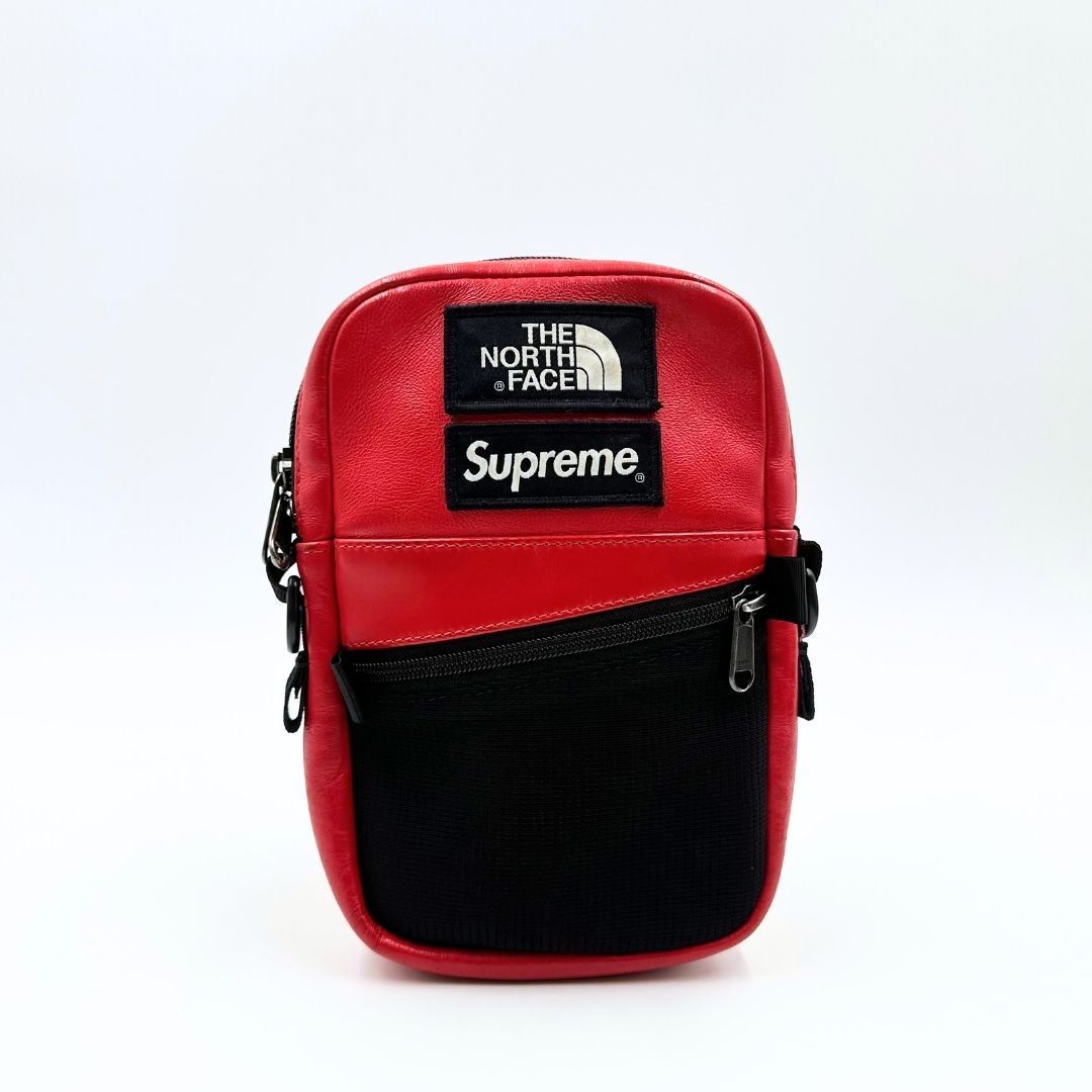 美品】Supreme 18FW Supreme × THE NORTH FACE レザー ショルダー 