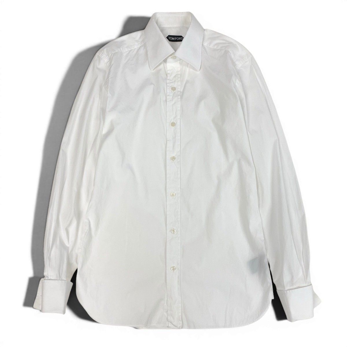 TOM FORD ホワイト長袖ワイシャツ 9f5② TOM FORD トムフォード 長袖シャツ コットンシャツ サイズ 39-15