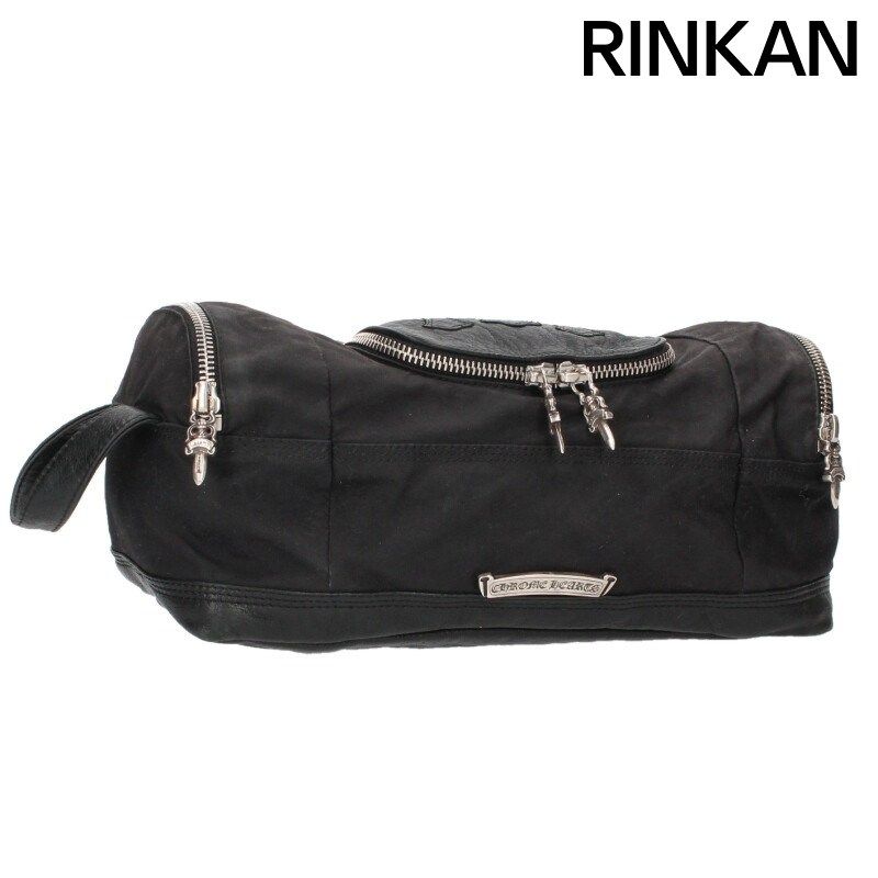 クロムハーツ DUFFLE セメタリークロスパッチレザーハンドバッグ メンズ