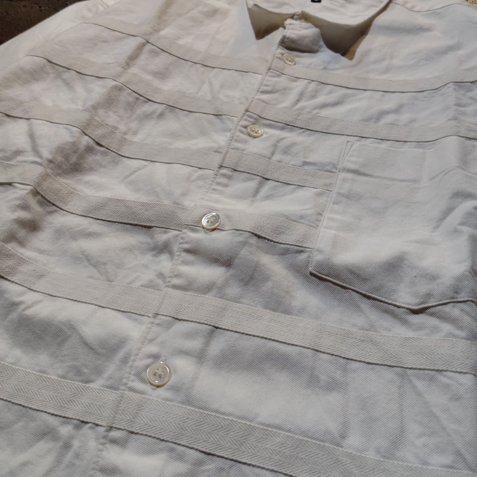 COMME des GARCONS HOMME 11ss テープデザインシャツ 製品洗い加工 