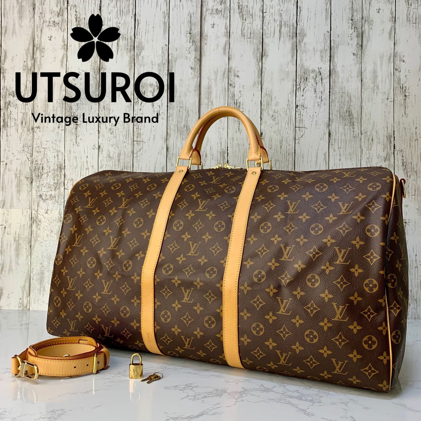 LOUIS VUITTON キーポル・バンドリエール 60 モノグラム ボストンバッグ 【状態ランク：SS】