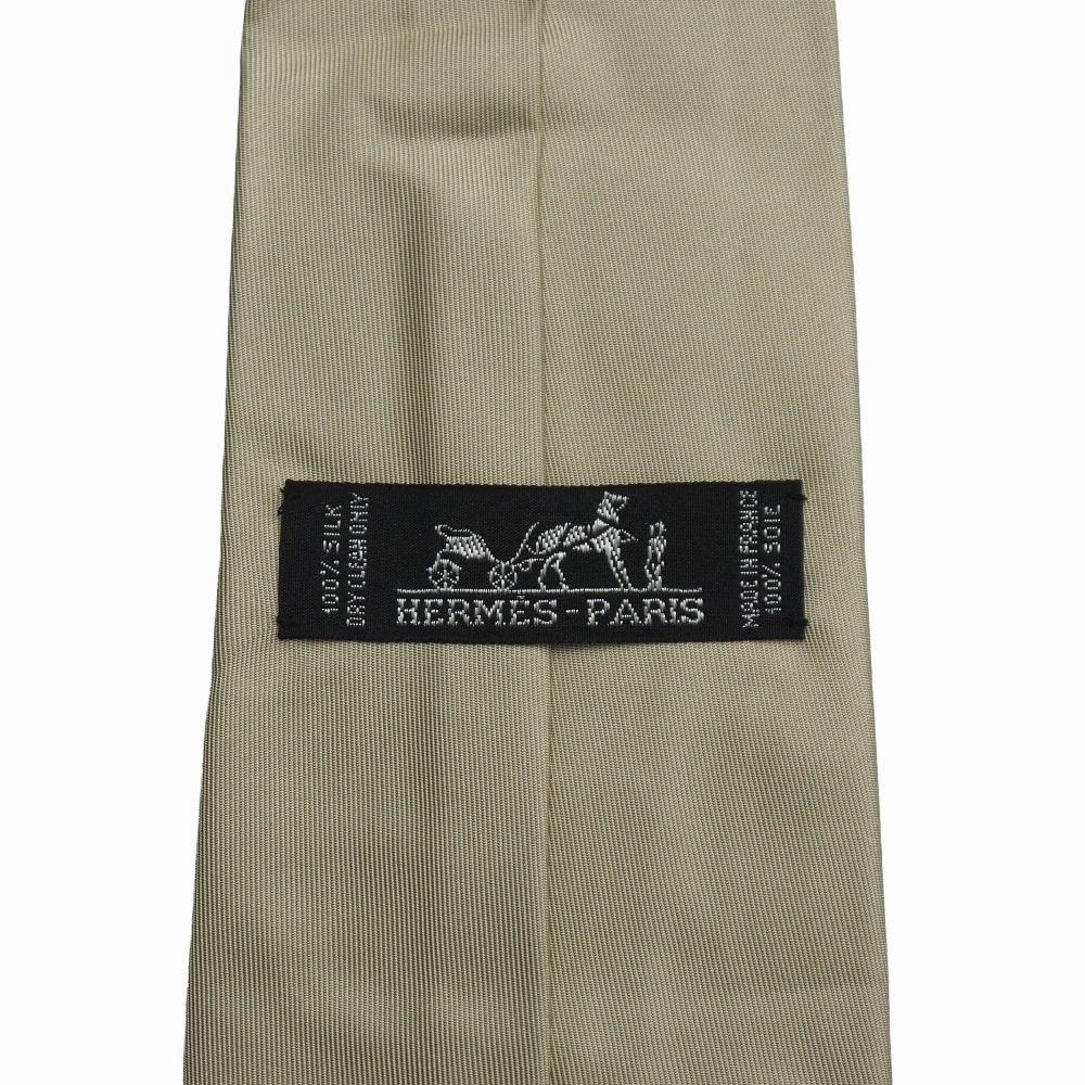 HERMES エルメス ネクタイ 総シルク ソリッドタイ ブランド古着【中古