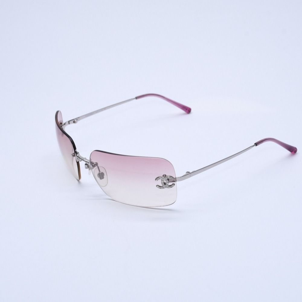 極美品 CHANEL シャネル リムレス サングラス アイウェア 4017-D c.124