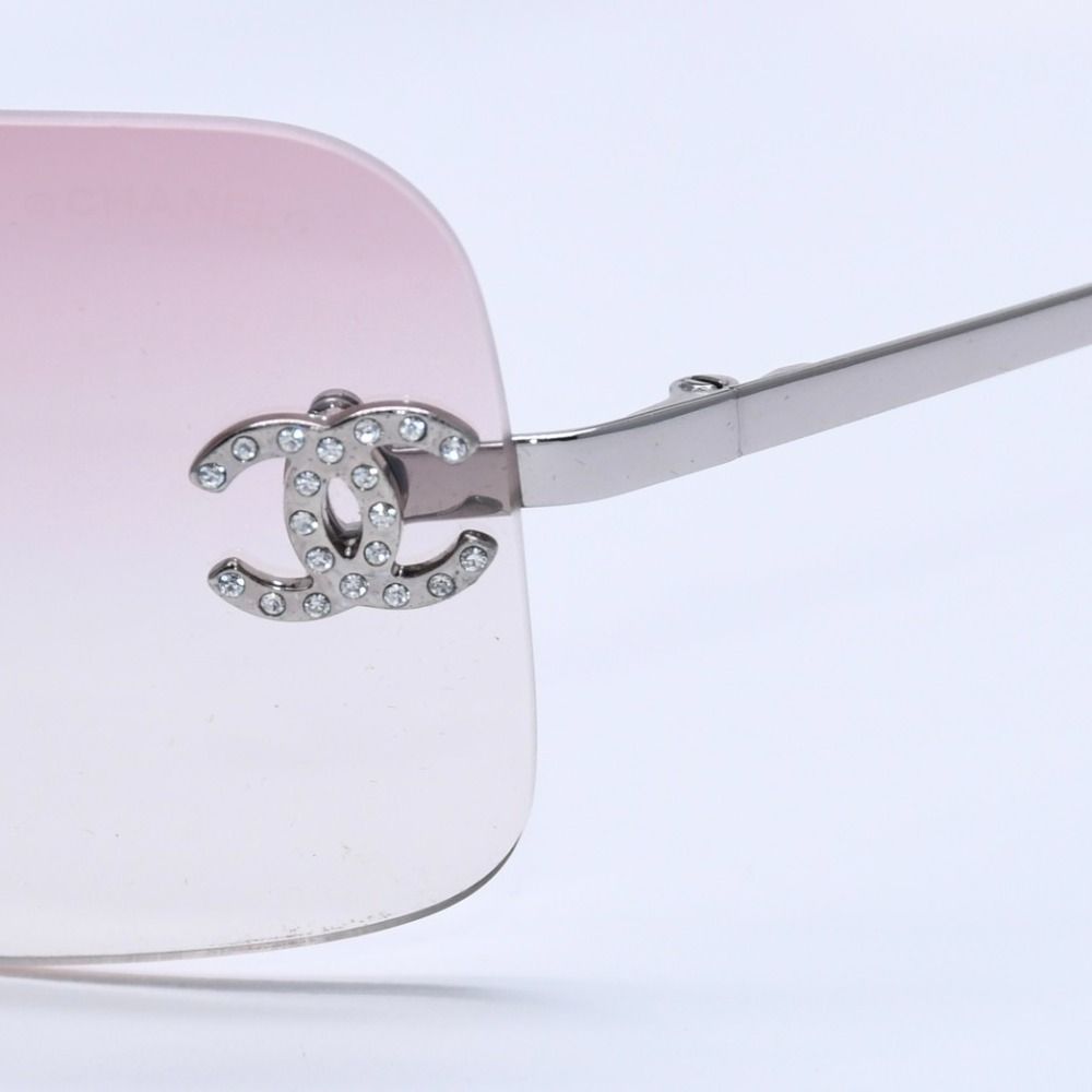 極美品 CHANEL シャネル リムレス サングラス アイウェア 4017-D c.124