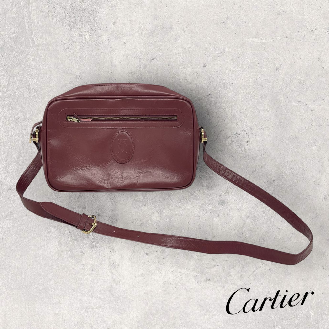 Cartier カルティエ バッグ マストライン ショルダーバッグ ボルドー 
