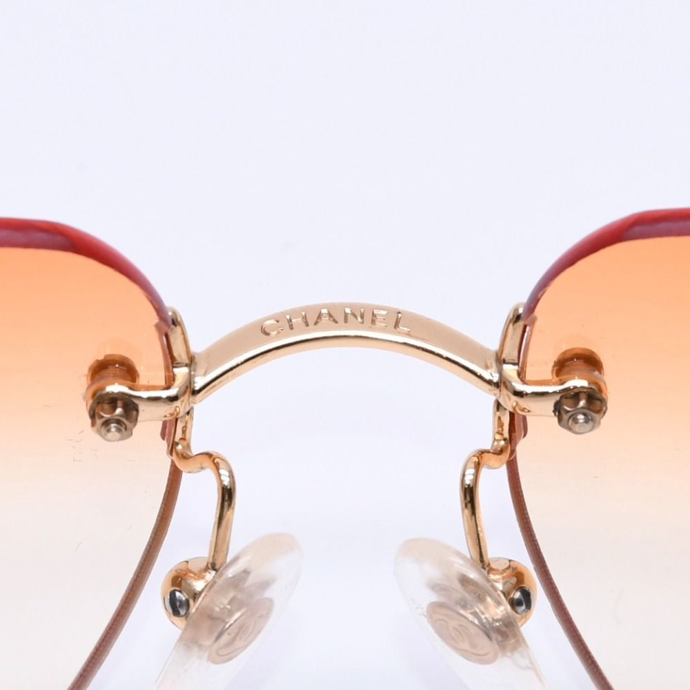 極美品 CHANEL シャネル リムレスサングラス アイウェア メガネ 4017-D