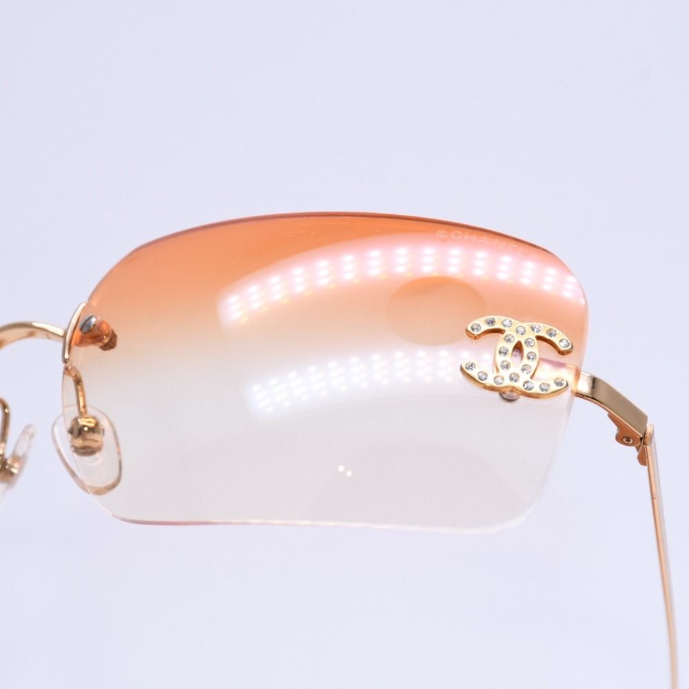 極美品 CHANEL シャネル リムレスサングラス アイウェア メガネ 4017-D