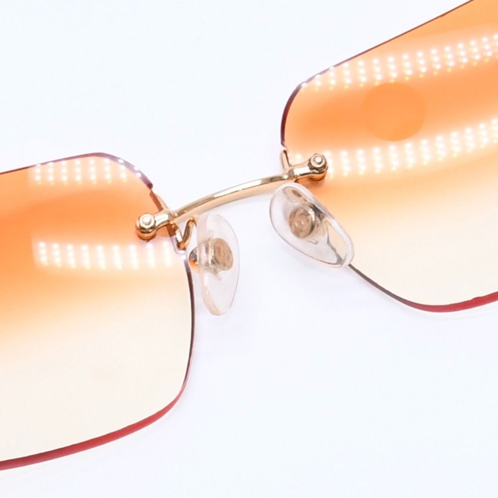 極美品 CHANEL シャネル リムレスサングラス アイウェア メガネ 4017-D
