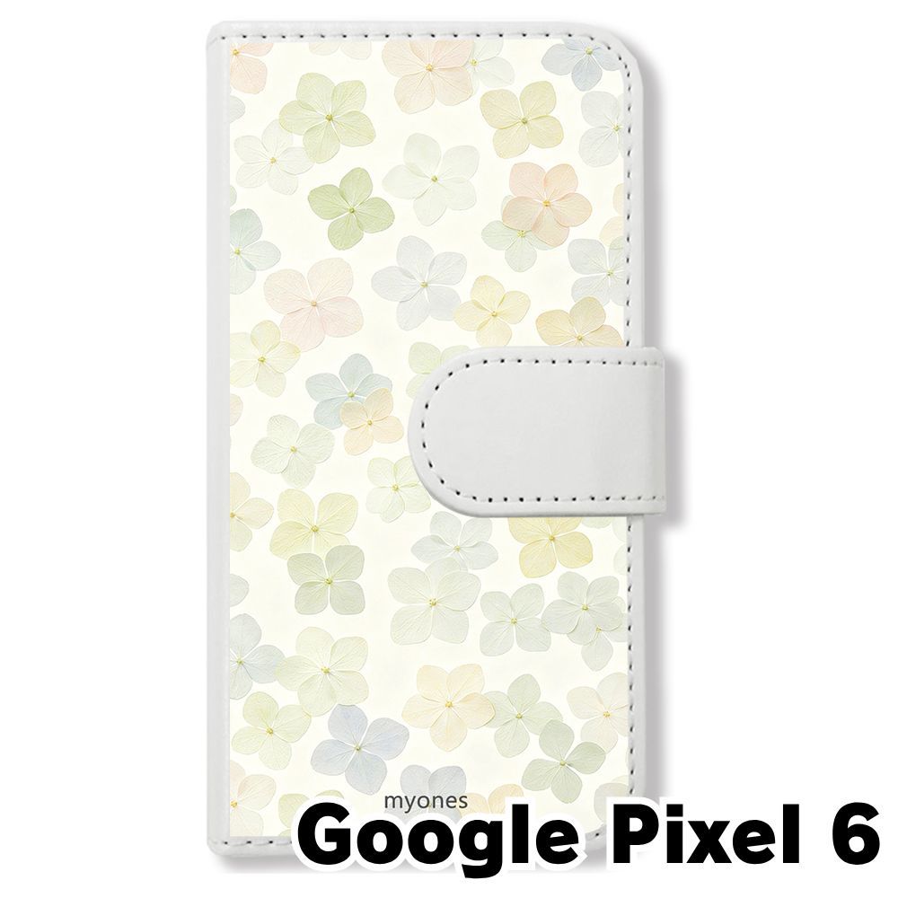花柄GGパターン ケース 新品未使用】 Google Pixel 6 手帳型スマホ ケース(色:ホワイトx