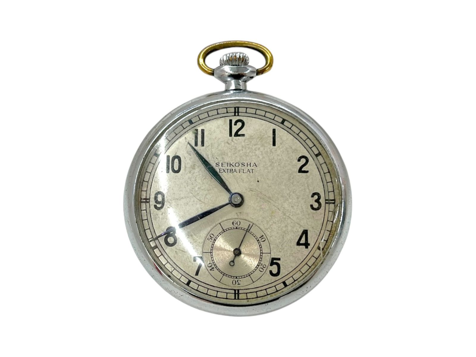 SEIKO (セイコー) 精工舎 EXTRA FKAT 懐中時計 アンティーク シルバー 雑貨/036