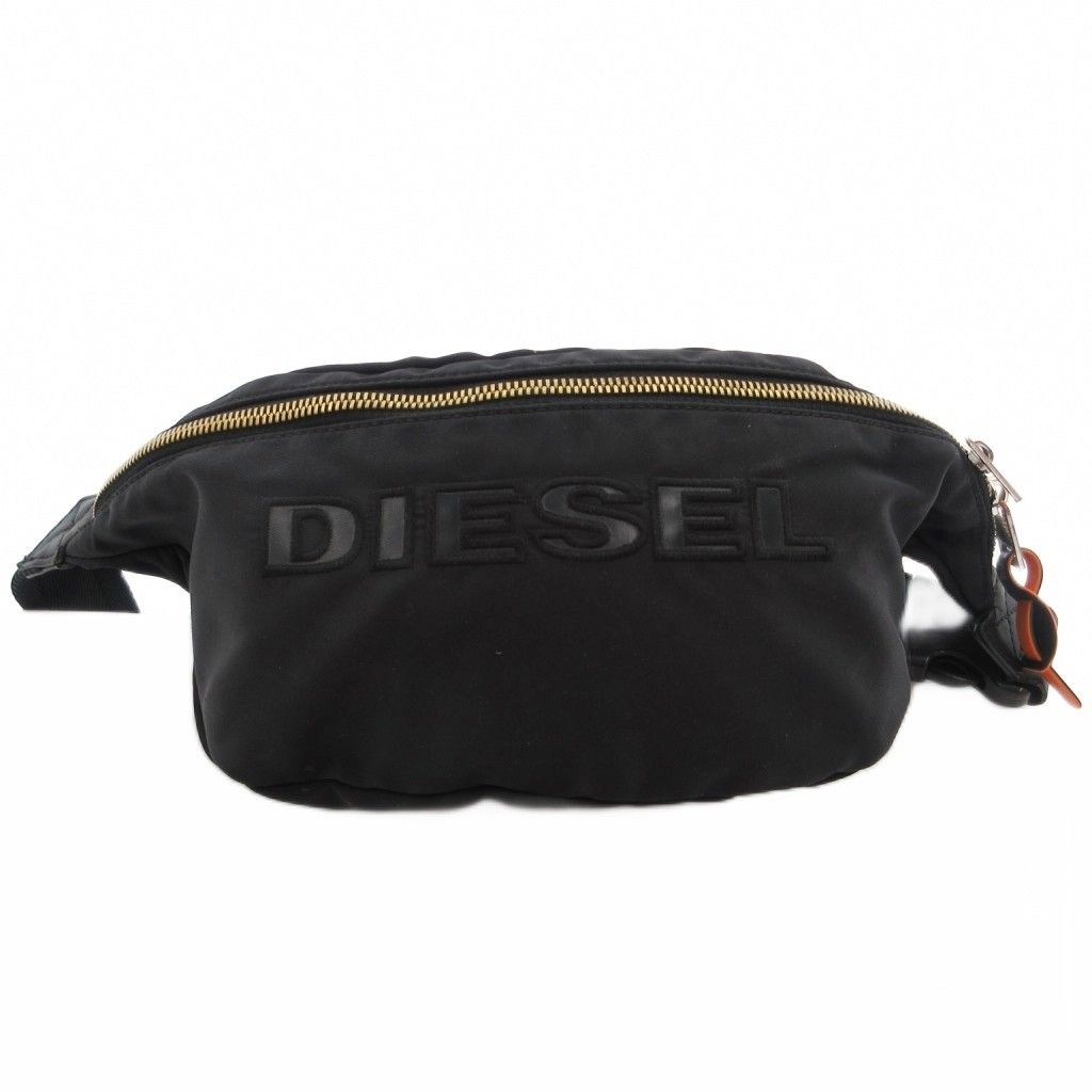 ディーゼル DIESEL ウエストポーチ ボディバッグ ショルダー ロゴ ナイロン 黒 ブラック /FF