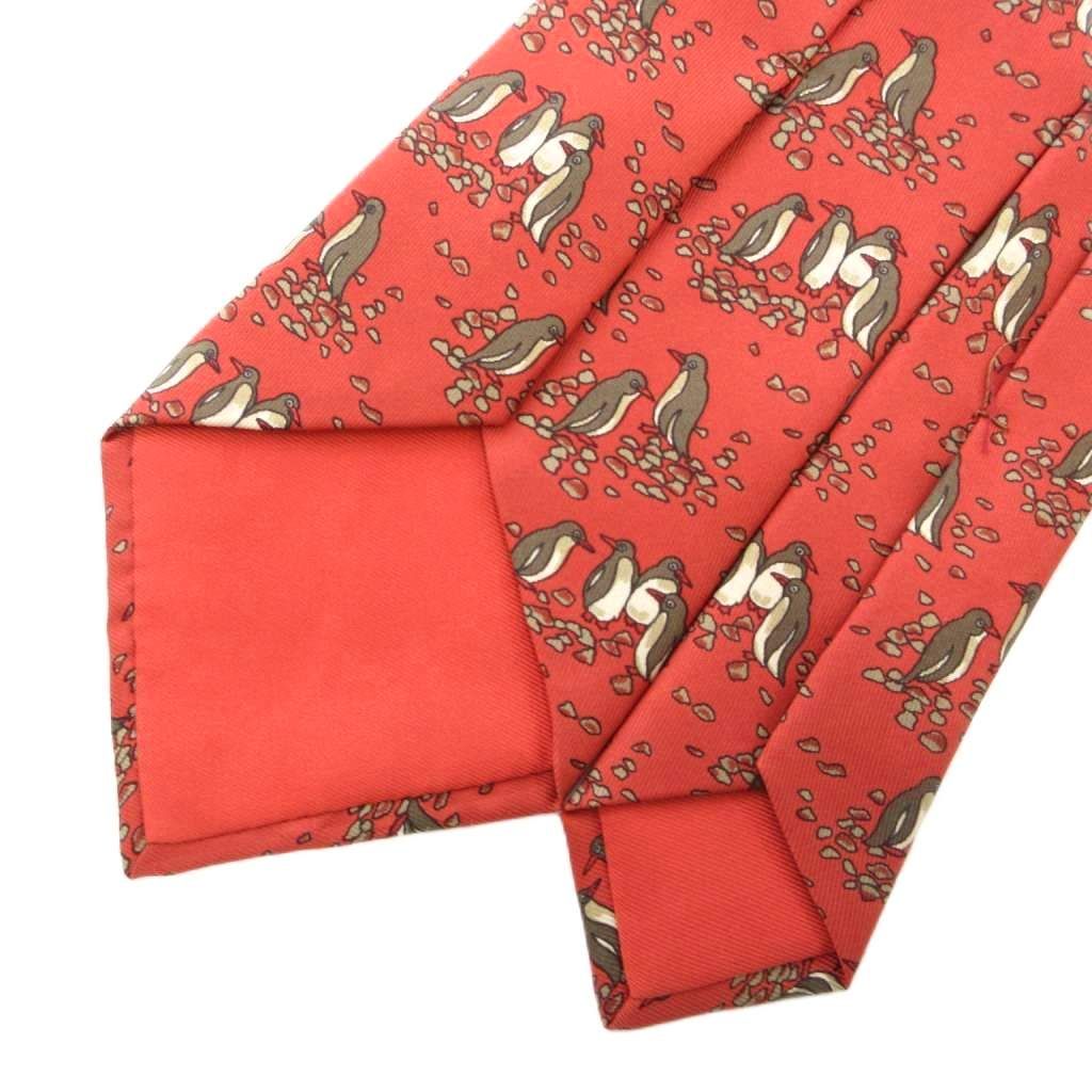 HERMES エルメス ネクタイ 動物柄 レッド系 新品 エルメス ネクタイ アニマル柄 レッド エルメス 【公式通販】