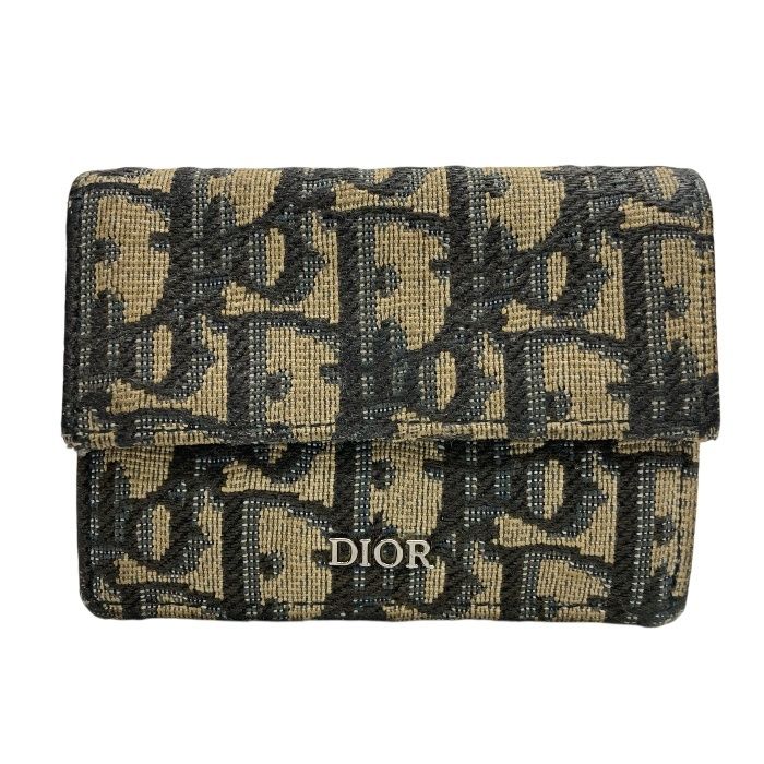 Dior/ディオール/トロッター/オブリーク/3つ折り財布/ウォレット/総柄/ブラウン/レディース/FB4457