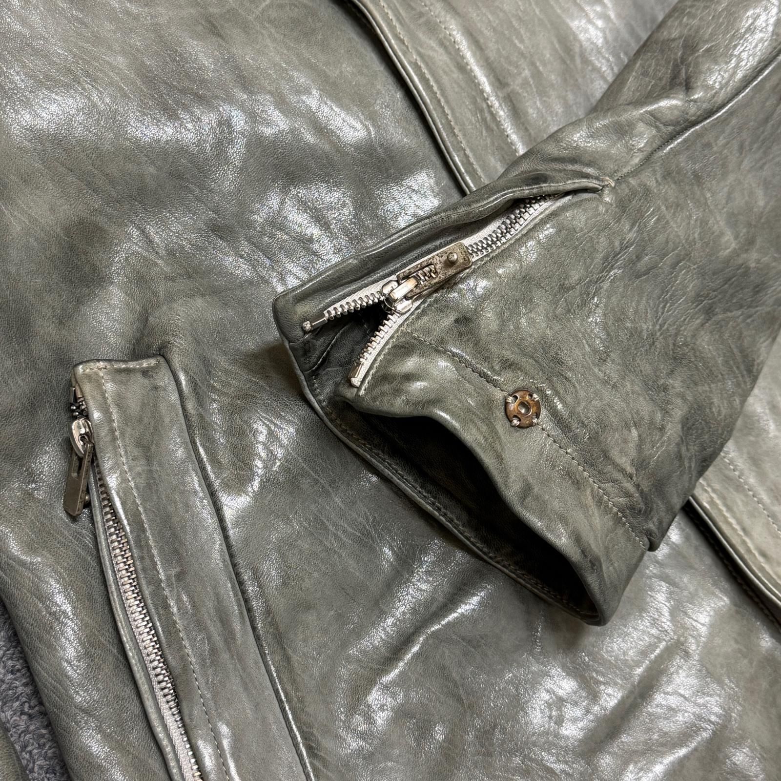 Carol Christian Poell HIGH NECK LEATHER JACKET PROSTHETIC 