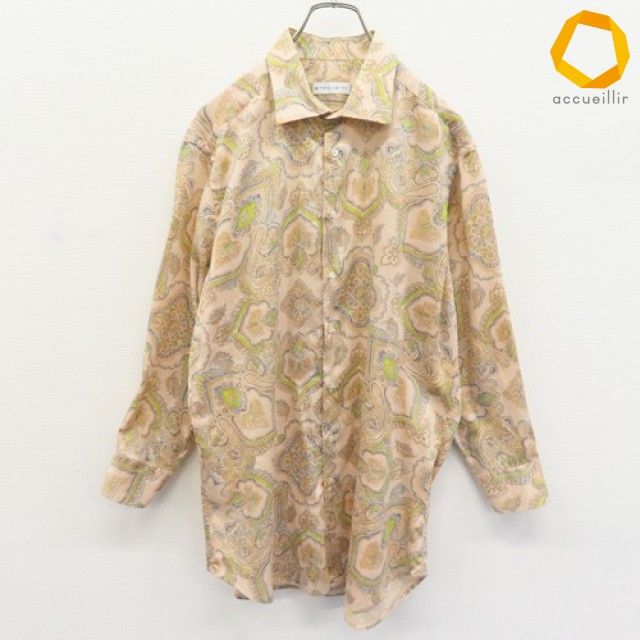 エトロ ETRO 長袖シャツ イタリア製 ロゴボタン ペイズリー柄 メンズ [x1011400] 6,853円