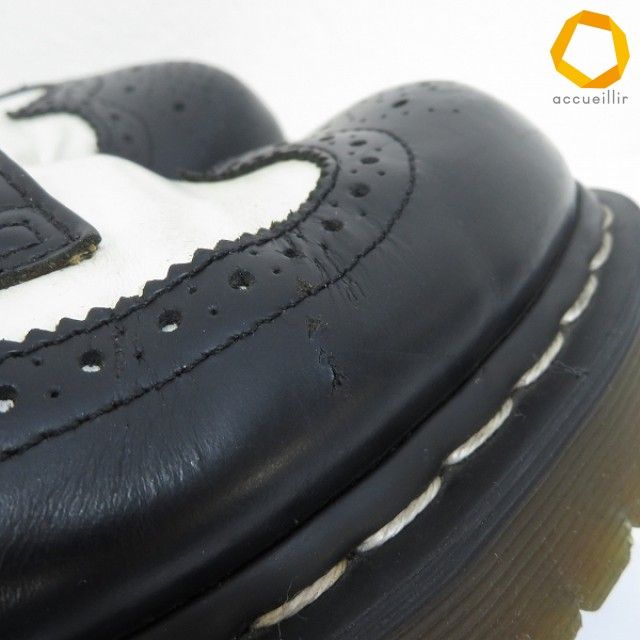 axs ドクターマーチン Dr.Martens ローファー UK5 黒 白 10458