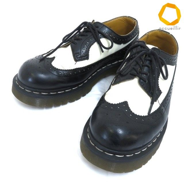 axs ドクターマーチン Dr.Martens ローファー UK5 黒 白 10458